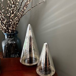 Mercury Glass Christmas Tree Duo 🎄🎄